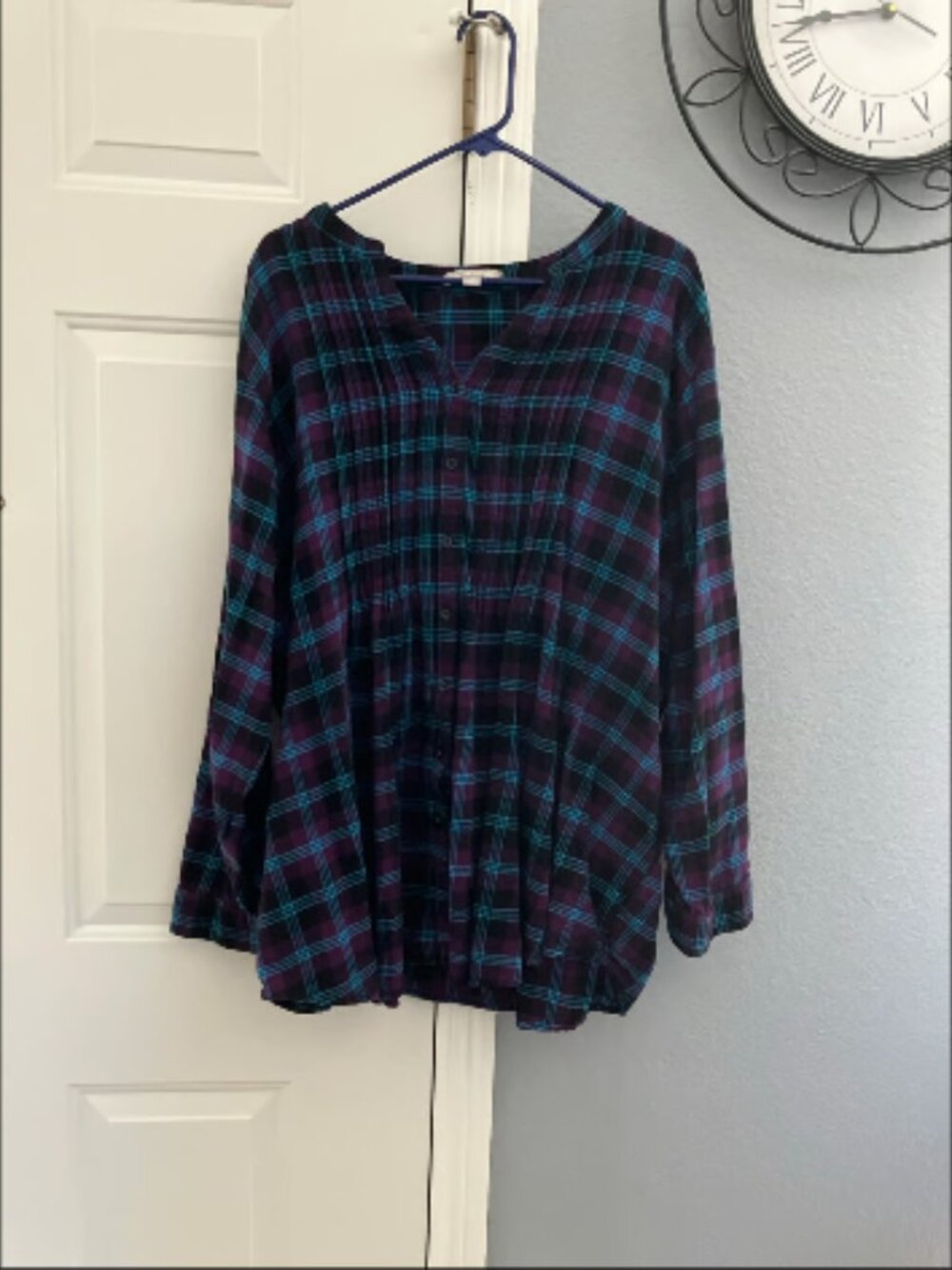 Woman Within Brand Size 3X Plaid Top